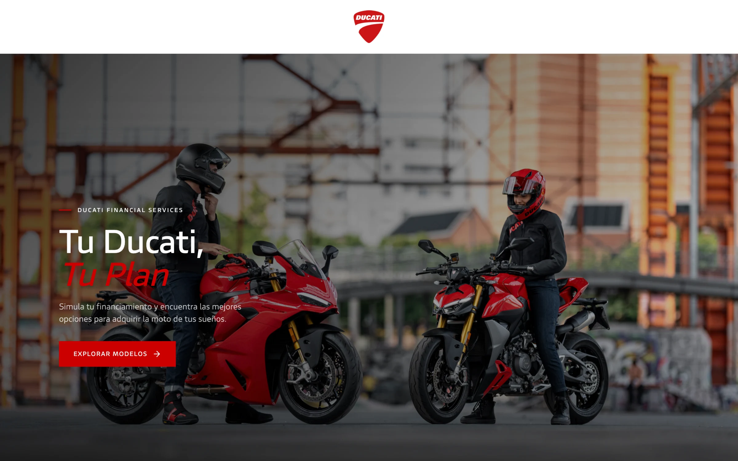 Ducati Finance home: your Ducati, your plan