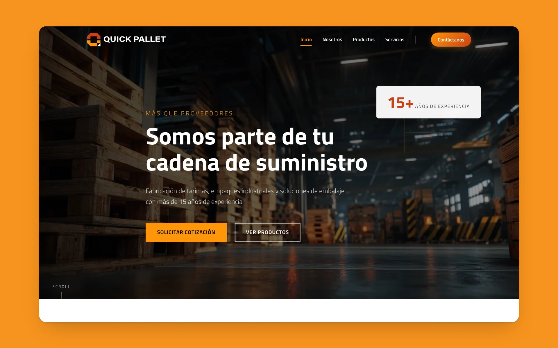 A scroll through quickpallet.mx: part of your supply chain